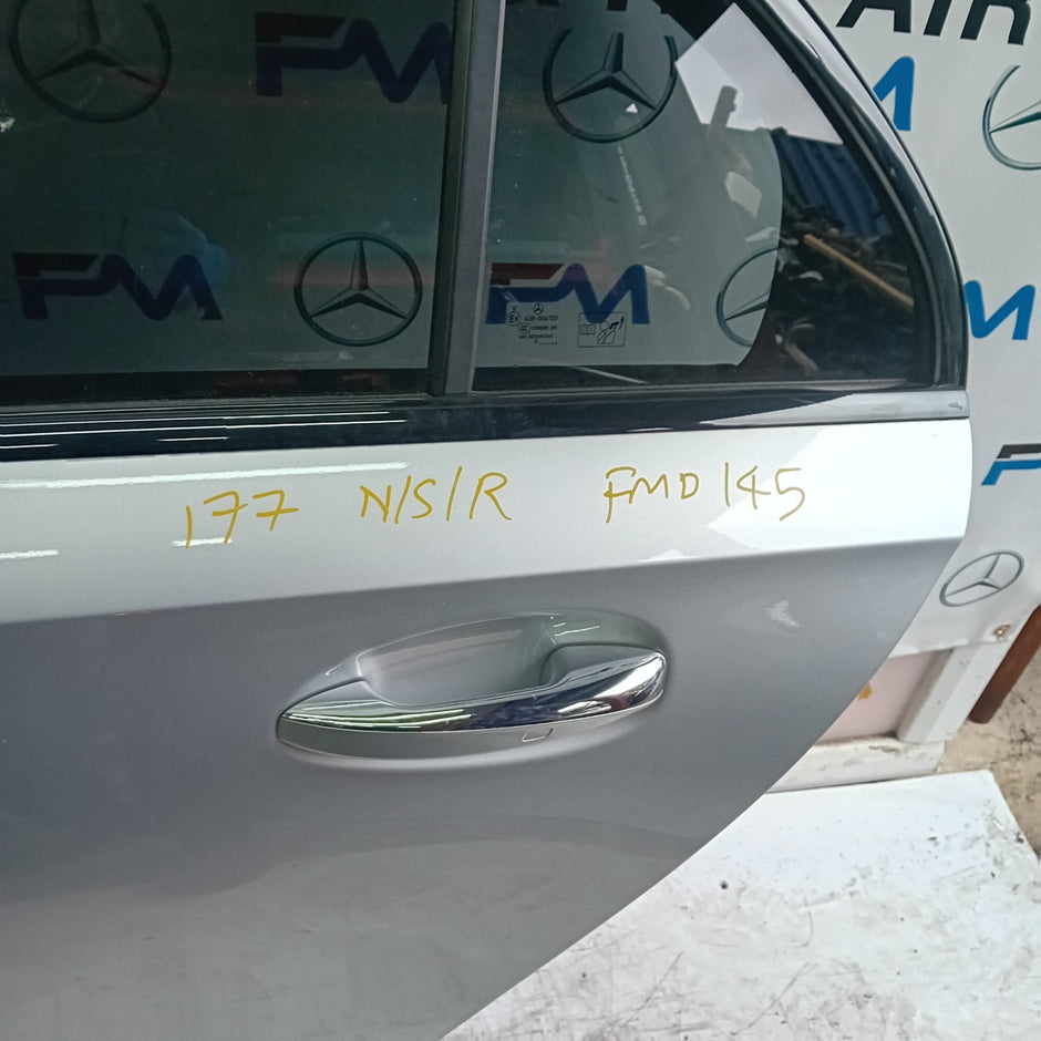 MERCEDES BENZ A-CLASS W177 PASSENGER SIDE REAR DOOR N/S/R SILVER  FMD145