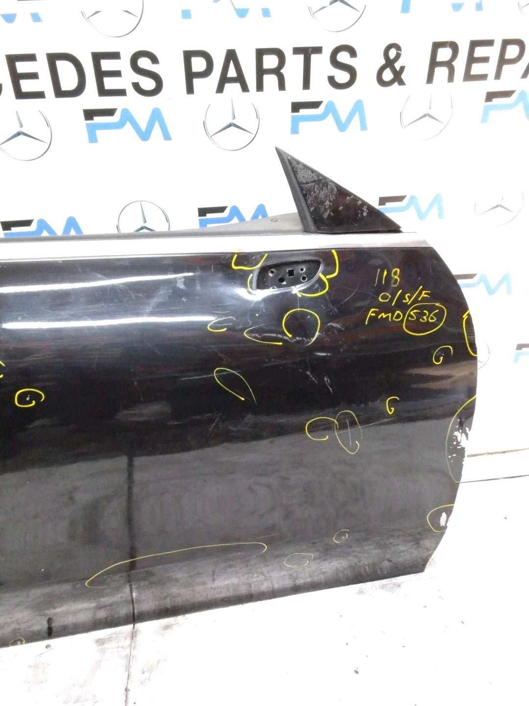MERCEDES CLA W118  DRIVER FRONT DOOR OSF BLACK 2019-23 COMPLETE FMD536