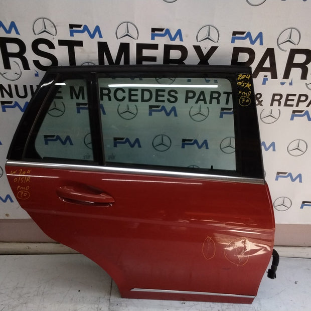 MERCEDES ESTATE C-CLASS W204 DRIVER  REAR DOOR O/S/R  RED & BLACK 2008-14 FMD70