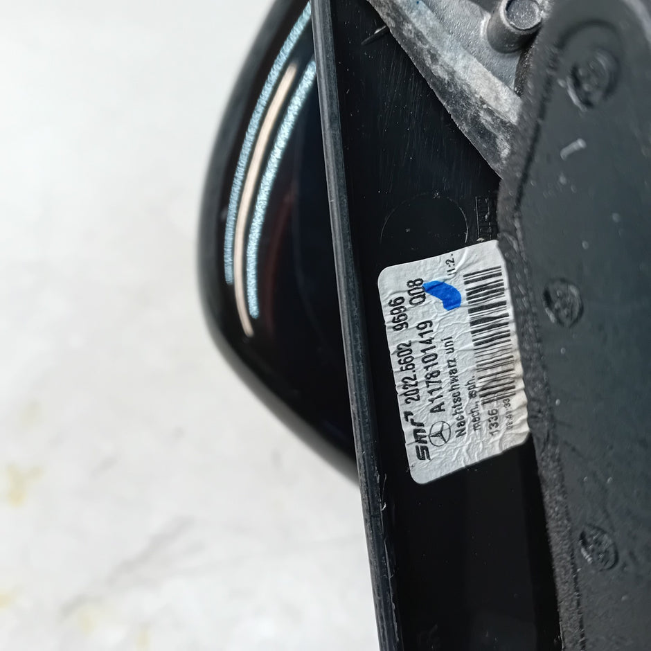 MERCEDES BENZ CLA W117 DRIVER WING MIRROR OS BLACK  A1178101419 FMM86