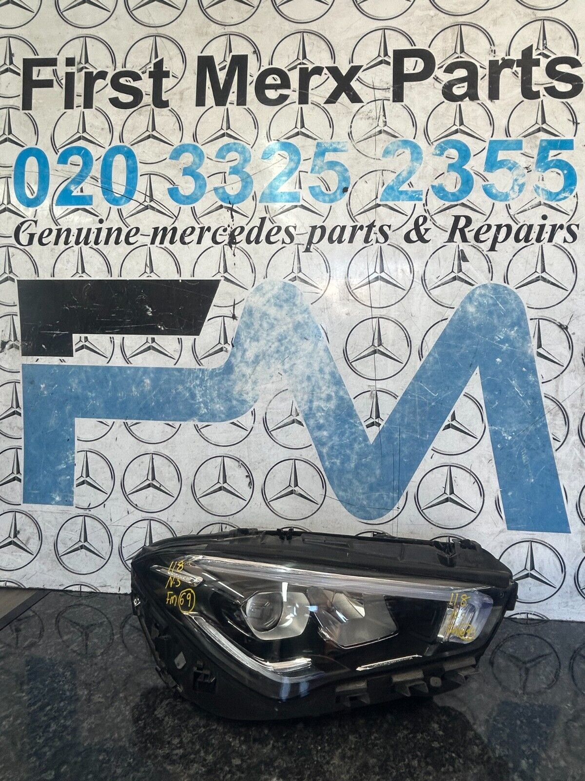 MERCEDES CLA W118 19-23 DRIVER SIDE O/S LED HEADLAMP  COMPLETE A1189068600 FMH69