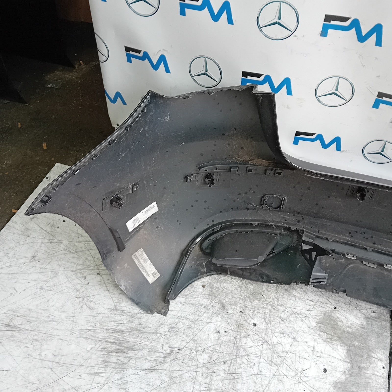 MERCEDES BENZ  A-CLASS W177 REAR BUMPER A1778805400 2018 BLACK FMX9