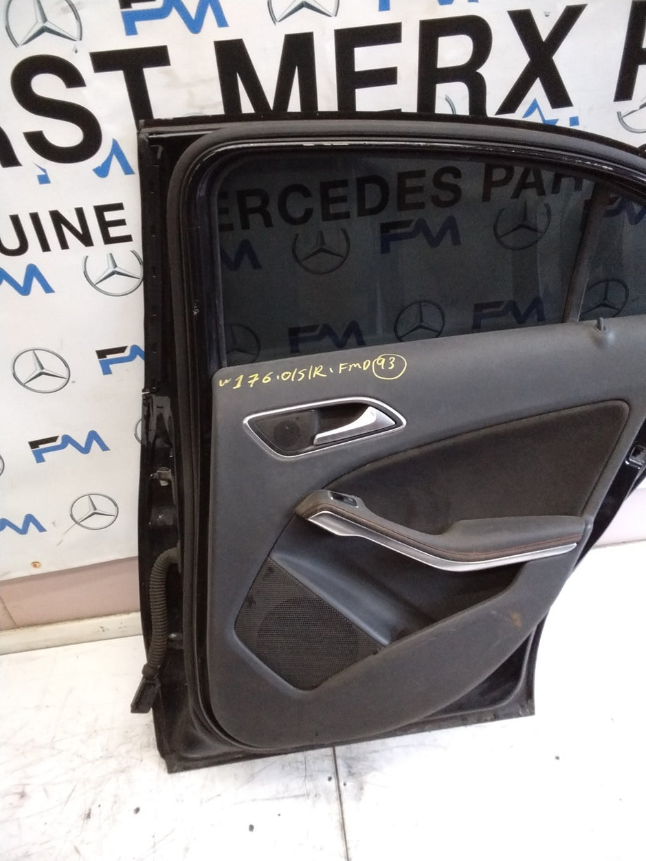 MERCEDES BENZ  A-CLASS W176 DRIVER SIDE REAR DOOR O/S/R COMPLETE BLACK FMD93