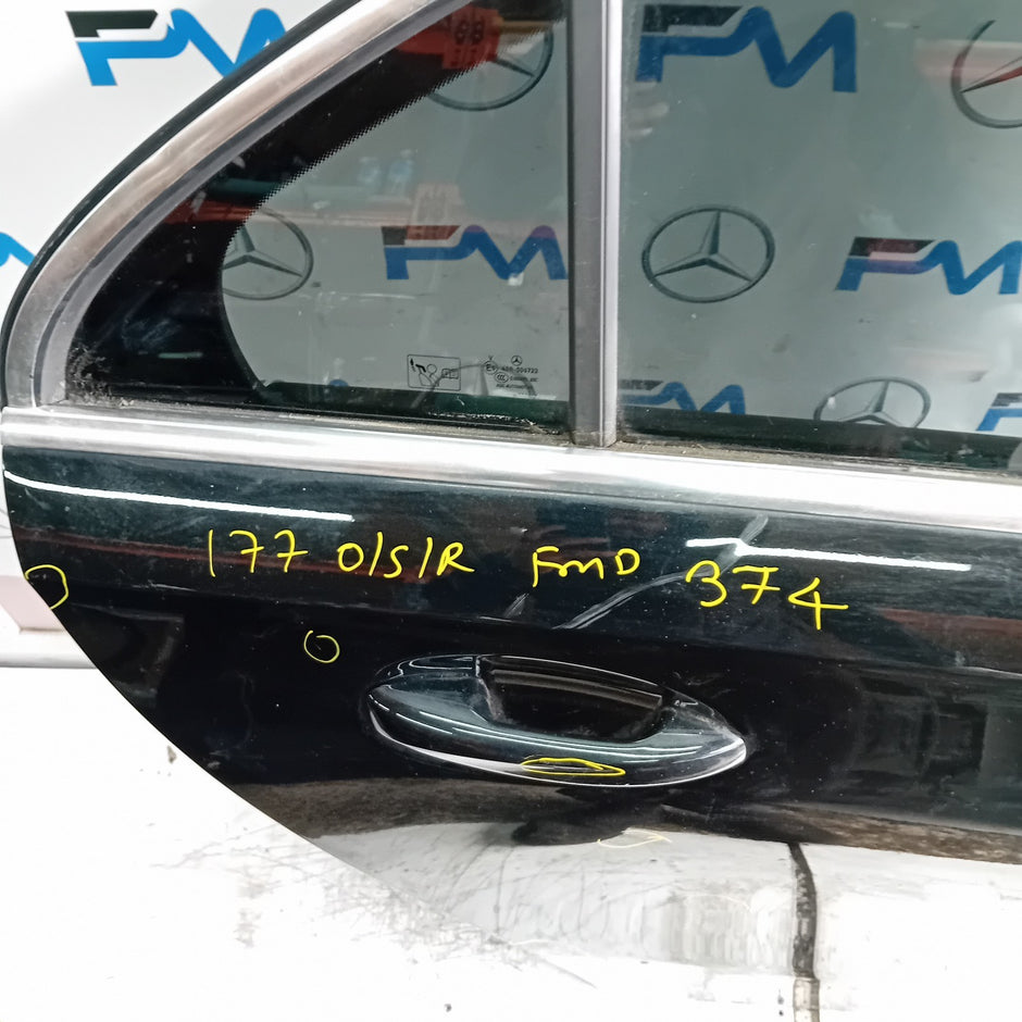 MERCEDES A-CLASS W177 DRIVER REAR DOOR OSR BLACK 2018 ON COMPLETE FMD374