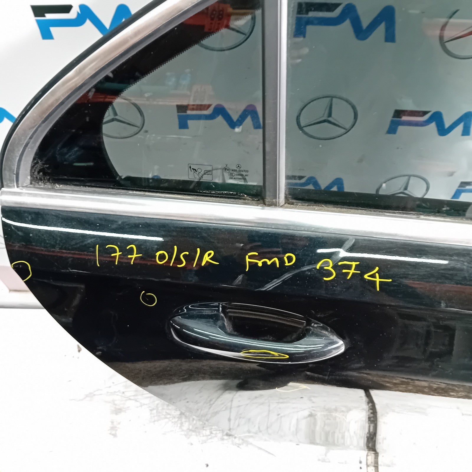 MERCEDES A-CLASS W177 DRIVER REAR DOOR OSR BLACK 2018 ON COMPLETE FMD374