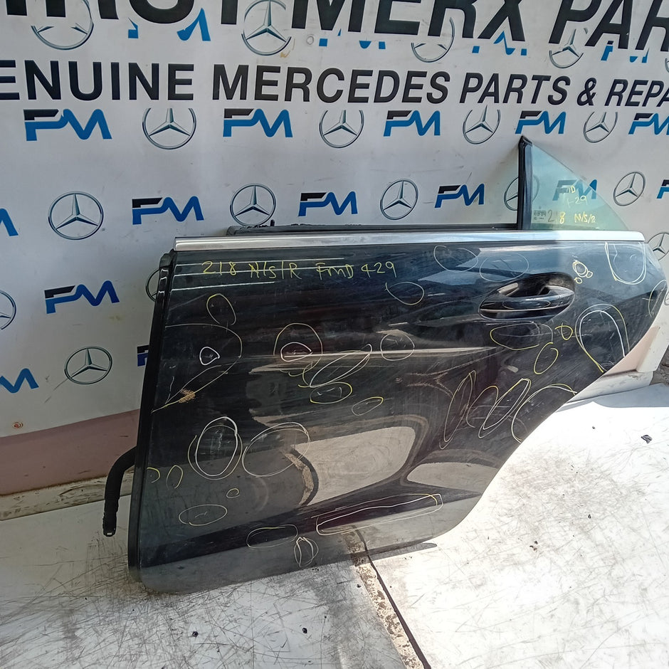 MERCEDES CLS W218 COUPE PASSENGER REAR DOOR NSR BLACK 2011-17 COMPLETE FMD429