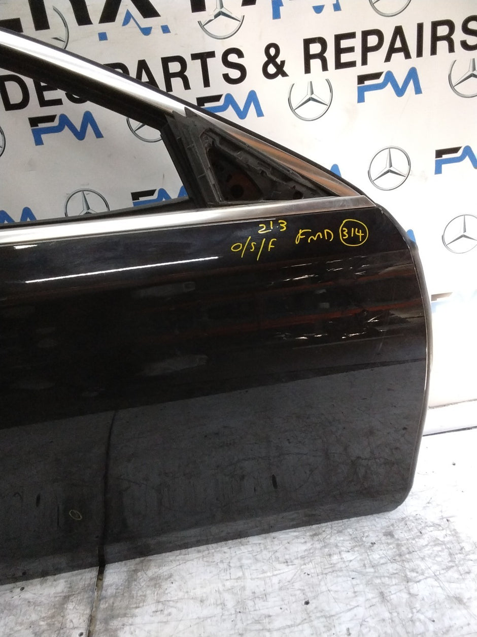 MERCEDES E-CLASS W213 DRIVER  FRONT DOOR OSF BLACK 2017-2023 COMPLETE FMD314