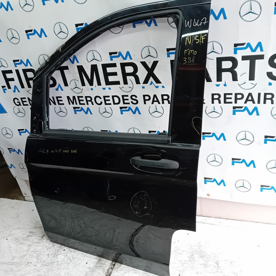 MERCEDES VITO W447 PASSENGER FRONT DOOR NSF BLACK 2014 ON COMPLETE FMD386