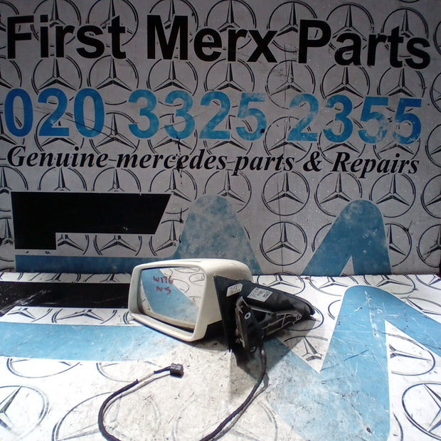 2013-2018 MERCEDES BENZ A CLASS W176 WING MIRROR PASSENGER LEFT NSF WHITE