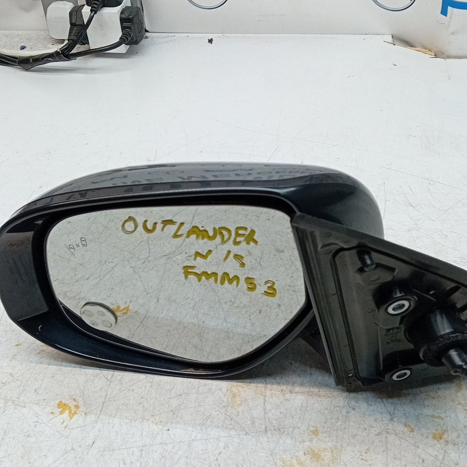 MITSUBISHI OUTLANDER MK3 PASSENGER WING MIRROR NS GREY CAMERA BS 2013 FMM53 (D)