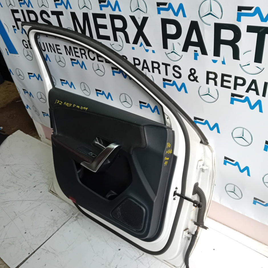 MERCEDES BENZ  A-CLASS W177 PASSENGER SIDE FRONT DOOR N/S/F COMPLETE WHITE FMD49