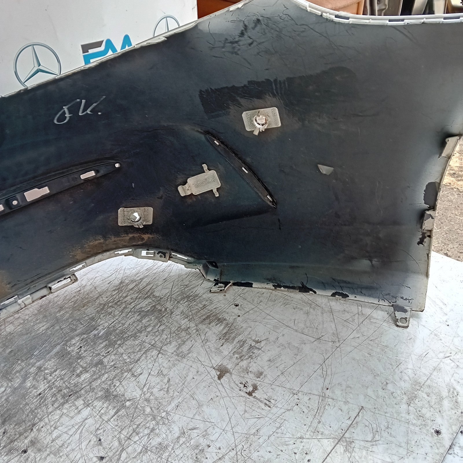 MERCEDES BENZ  C-CLASS C205 CP REAR BUMPER 2014 WHITE  COMPLETE FMX42