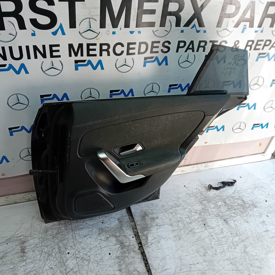 MERCEDES BENZ CLA W118 DRIVER REAR DOOR OSR 2019 ON BLACK COMPLETE FMD359