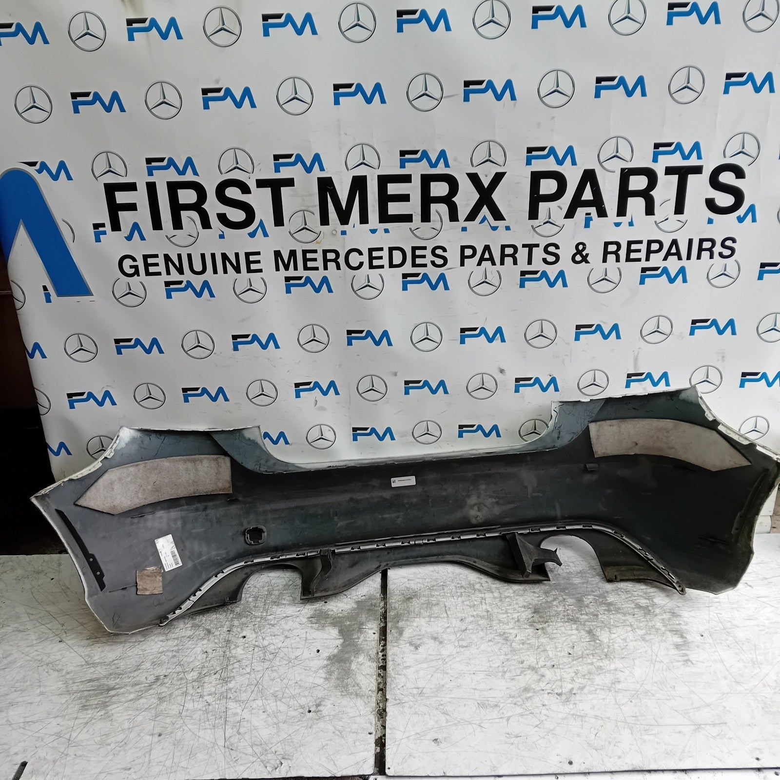 MERCEDES BENZ A-CLASS W176 REAR BUMPER 2012-18 A1768850125 WHITE FMX31