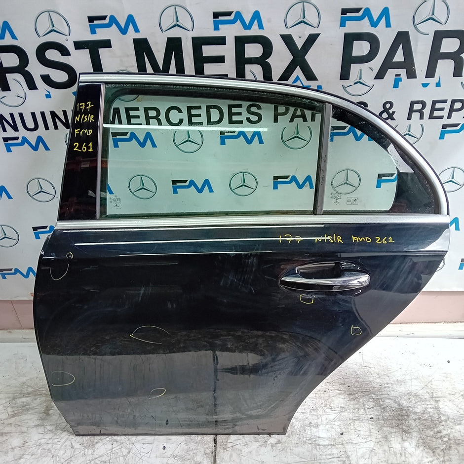 MERCEDES A-CLASS W177 PASSENGER REAR DOOR NSR BLACK 2018 ON COMPLETE FMD261