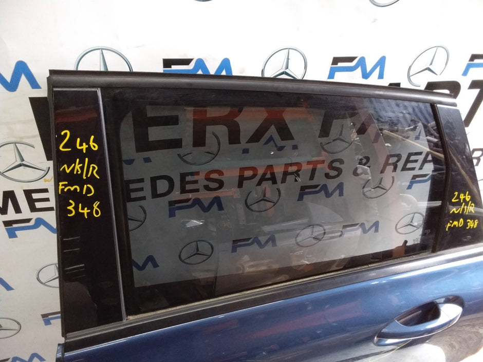 MERCEDES B-CLASS W246 PASSENGER REAR DOOR NSR BLUE 2012-19 COMPLETE FMD348