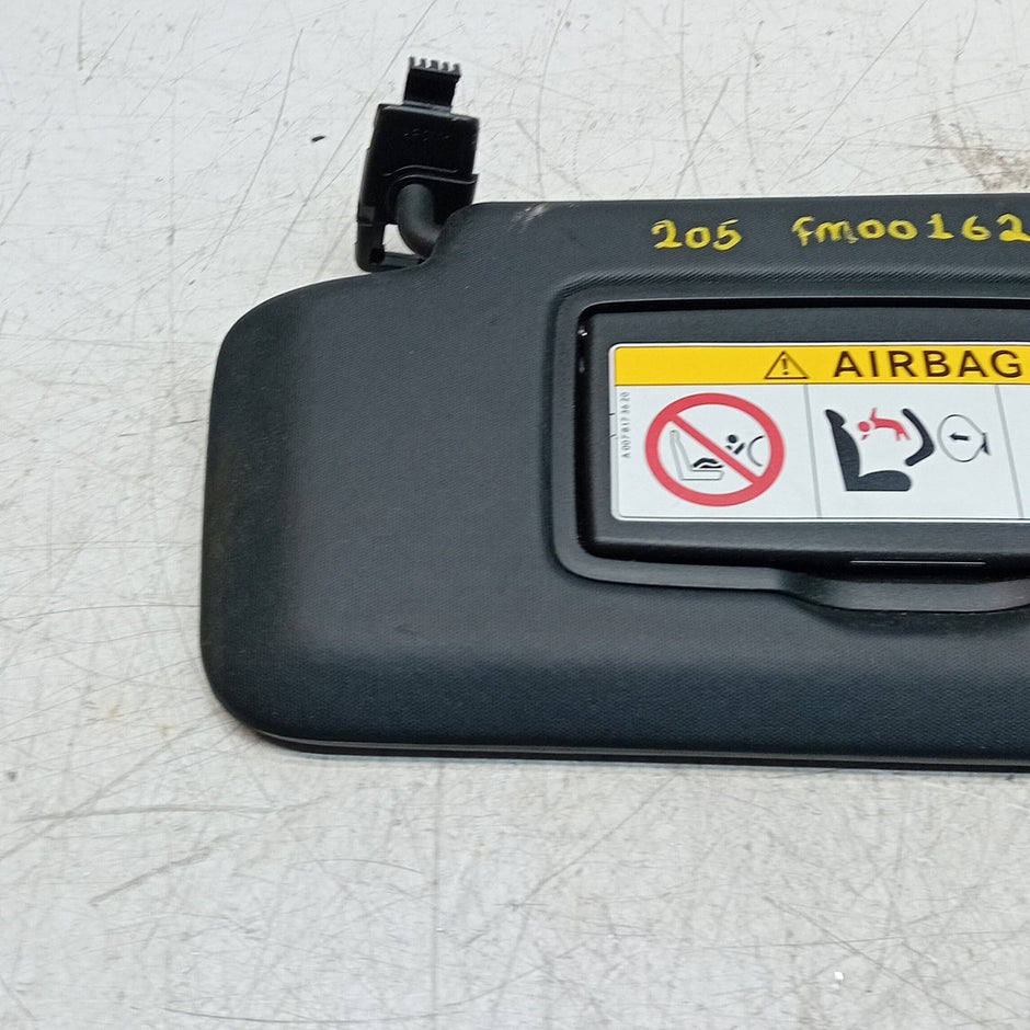 MERCEDES C-CLASS W205 SUN VISOR PASSENGER SIDE BLACK A0078173620 2014 FM001620
