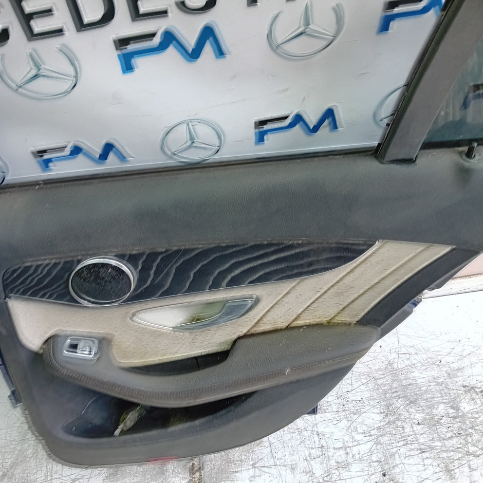 MERCEDES C-CLASS W205 DRIVER REAR DOOR NSR 2014 ON BLUE COMPLETE FMD384