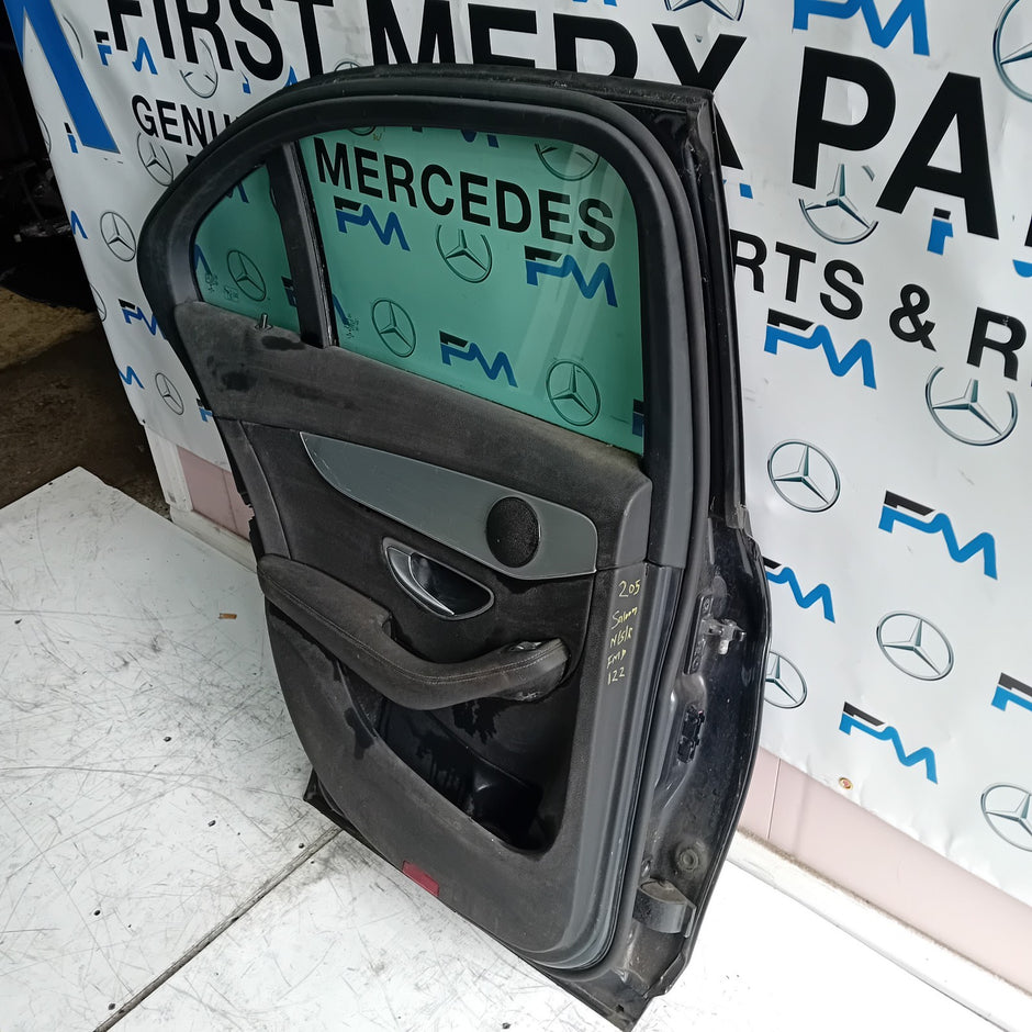 MERCEDES BENZ C-CLASS W205 PASSENGER SIDE REAR DOOR N/S/R GREY FMD122