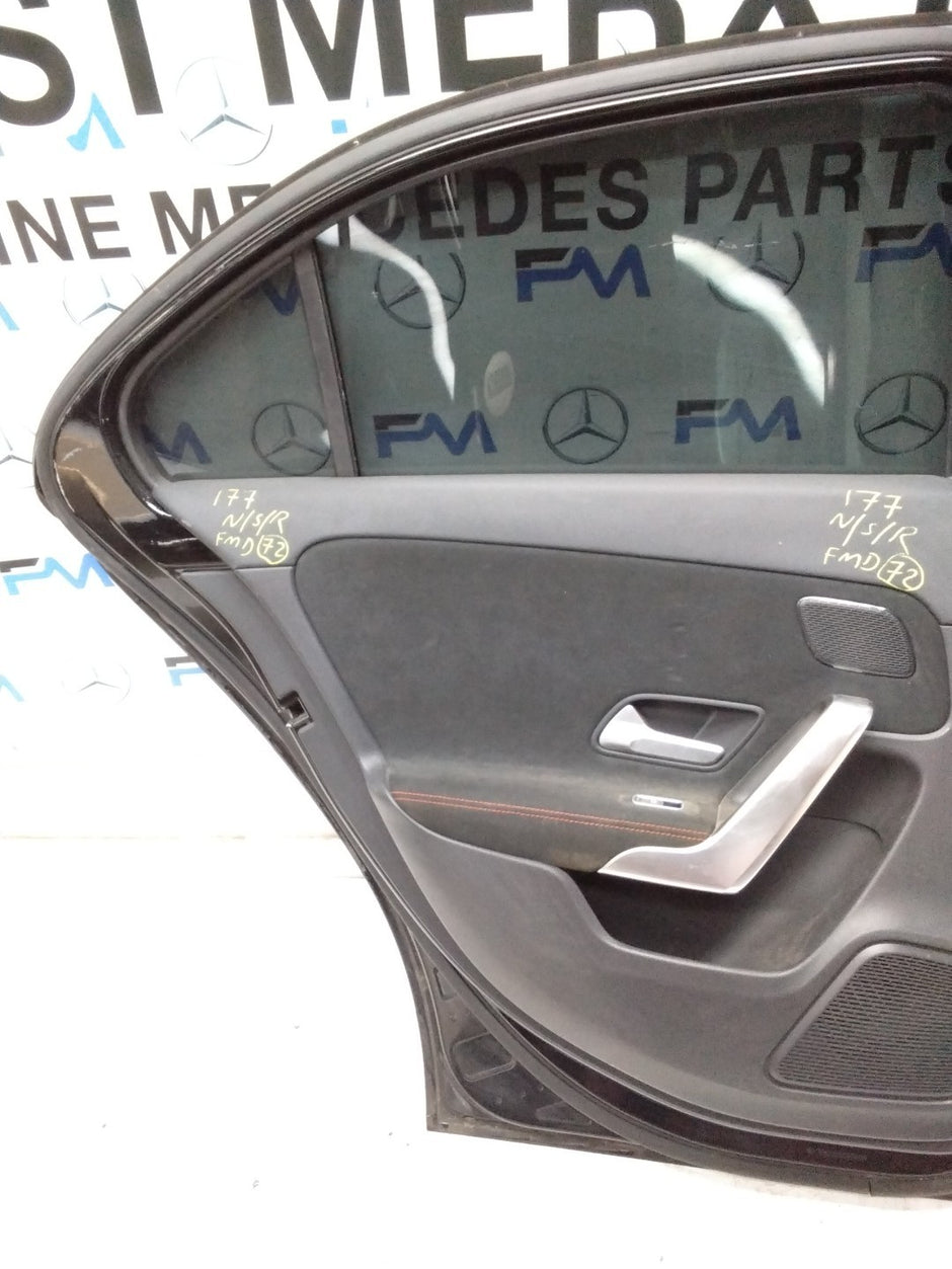 MERCEDES BENZ A-CLASS W177 PASSENGER SIDE REAR DOOR N/S/R COMPLETE BLACK FMD72