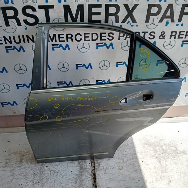 MEECEDS C-CLASS W204 PASSENGER REAR DOOR NSR GREY 2008-2014  FMD401