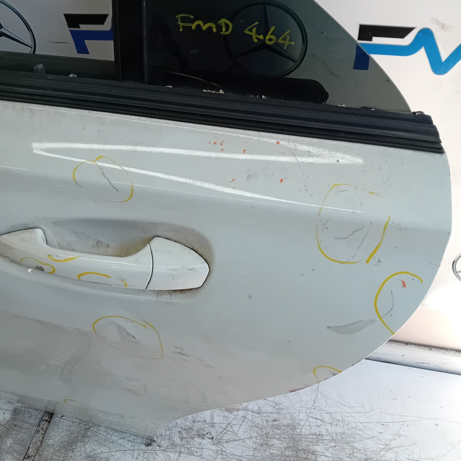 MERCEDES CLA W117 PASSENGER REAR DOOR NSR WHITE 2013-19 COMPLETE FMD464