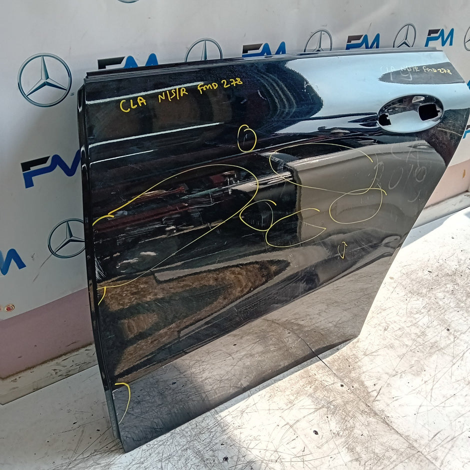 MERCEDES BENZ CLA W118 PASSENGER REAR SIDE DOOR NSR 2019 ON BLACK FMD278