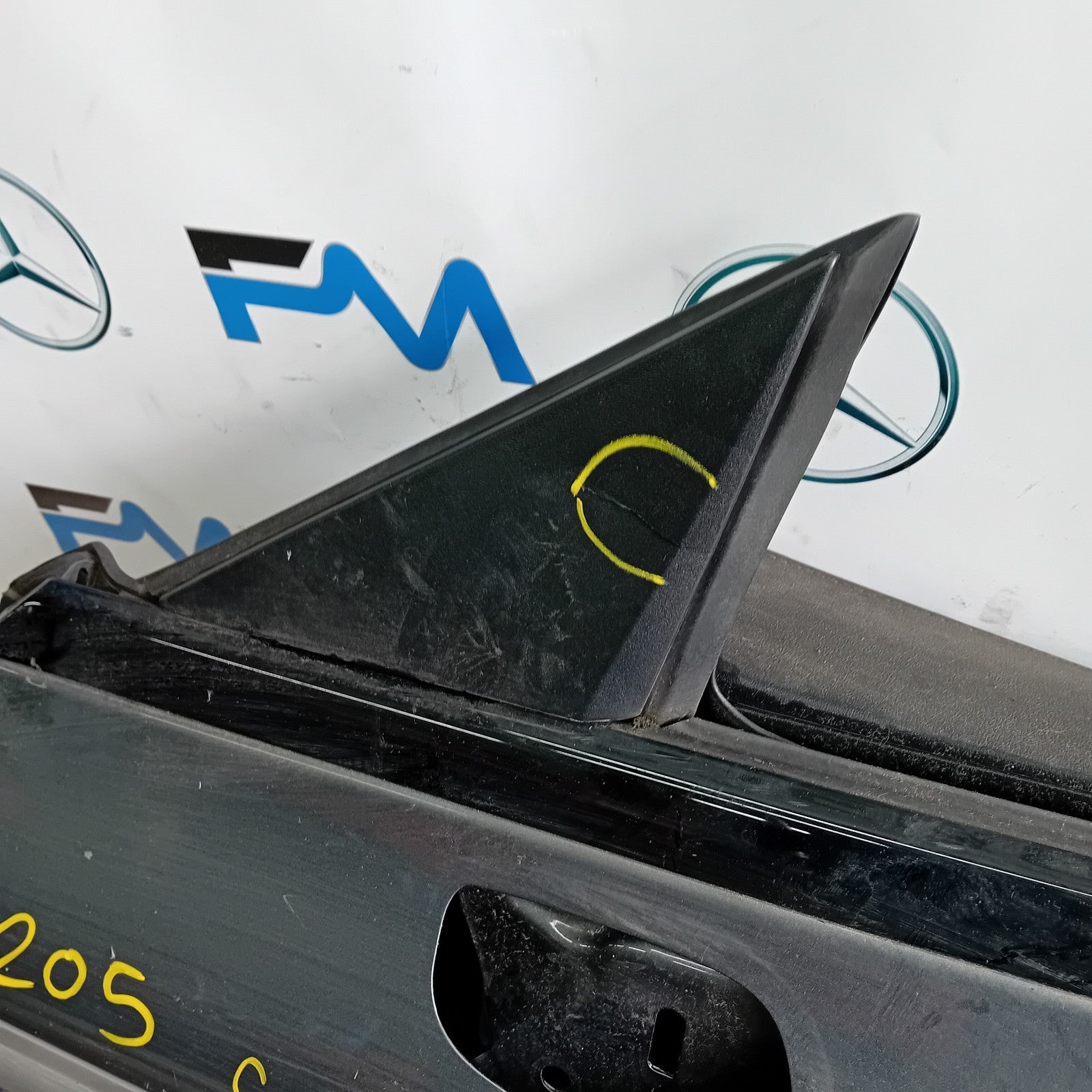 MERCEDES C-CLASS C205 CP PASSENGER FRONT DOOR NSF 2016 ON GREY COMPLETE FMD403