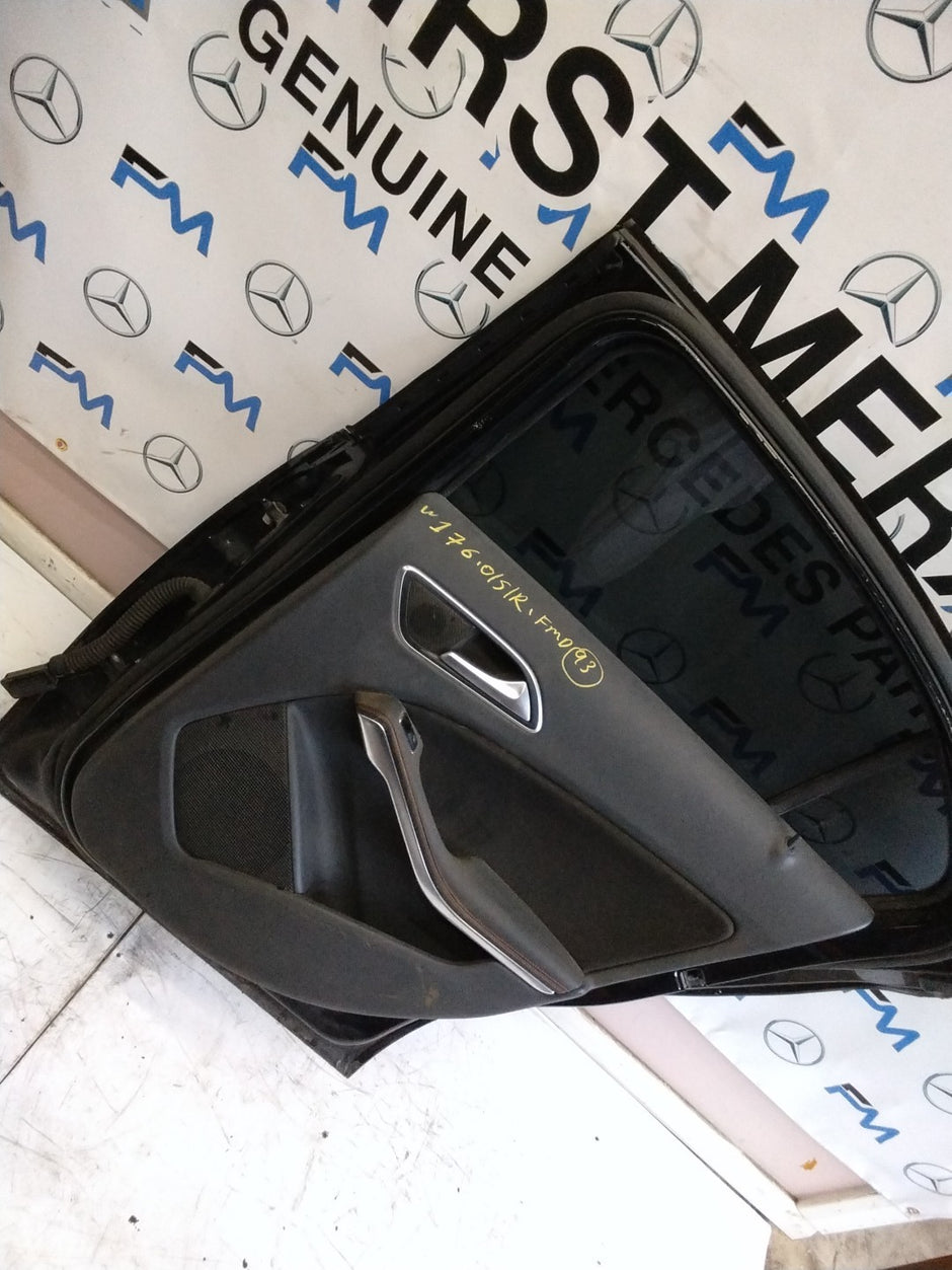 MERCEDES BENZ  A-CLASS W176 DRIVER SIDE REAR DOOR O/S/R COMPLETE BLACK FMD93
