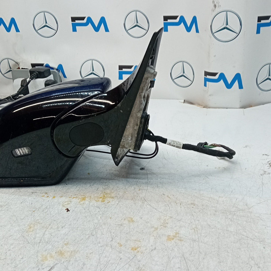 MERCEDES E-CLASS W213 DRIVER WING MIRROR OS BLUE 2016 BS PL A2138104000 FMM58 