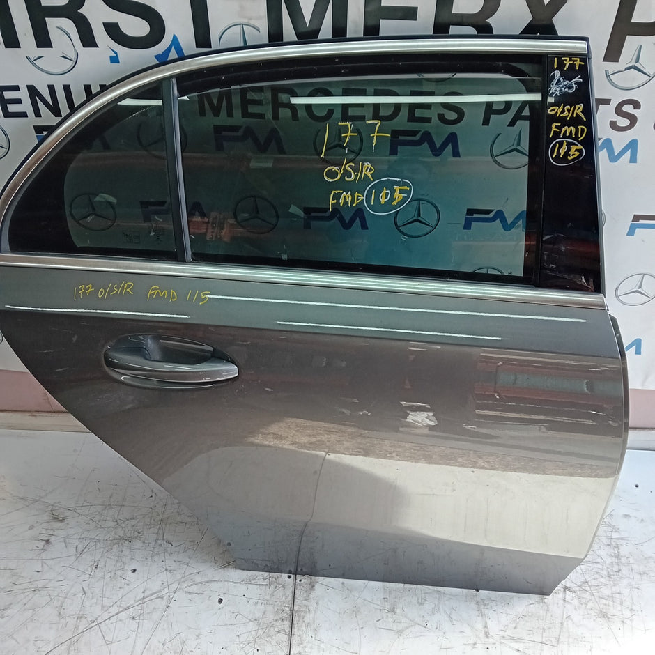 MERCEDES  A-CLASS W177 DRIVER SIDE REAR DOOR N/S/R COMPLETE GREY FMD115