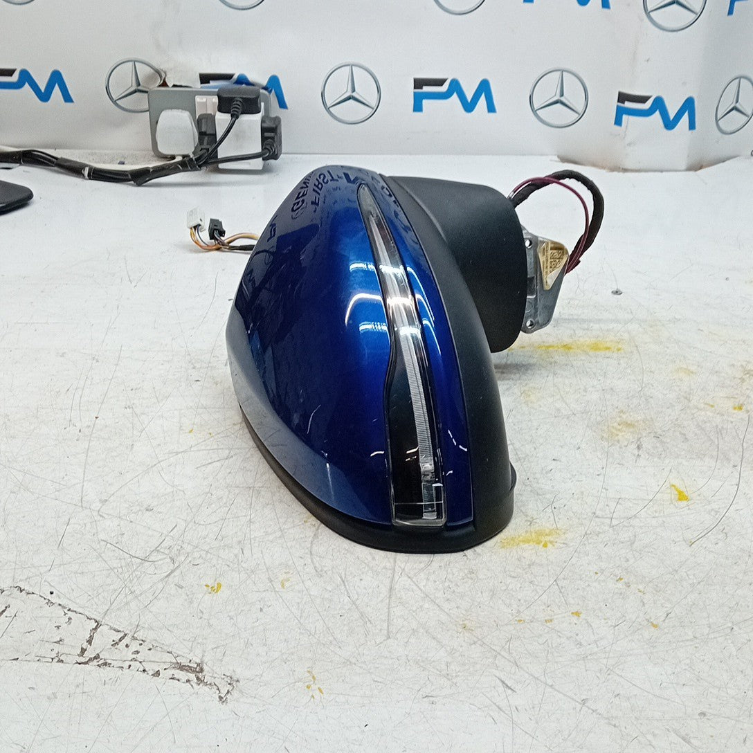 MERCEDES C-CLASS W205 DRIVER WING MIRROR OSF BLUE A2058106416 PL FMM71
