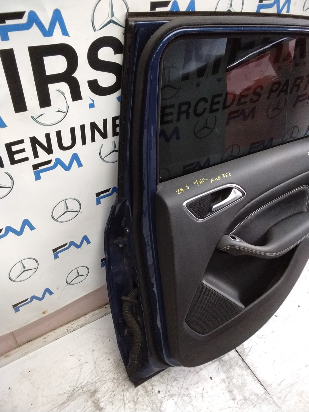 MERCEDES B-CLASS W246 DRIVER REAR DOOR OSR BLUE 2012-19 COMPLETE FMD352