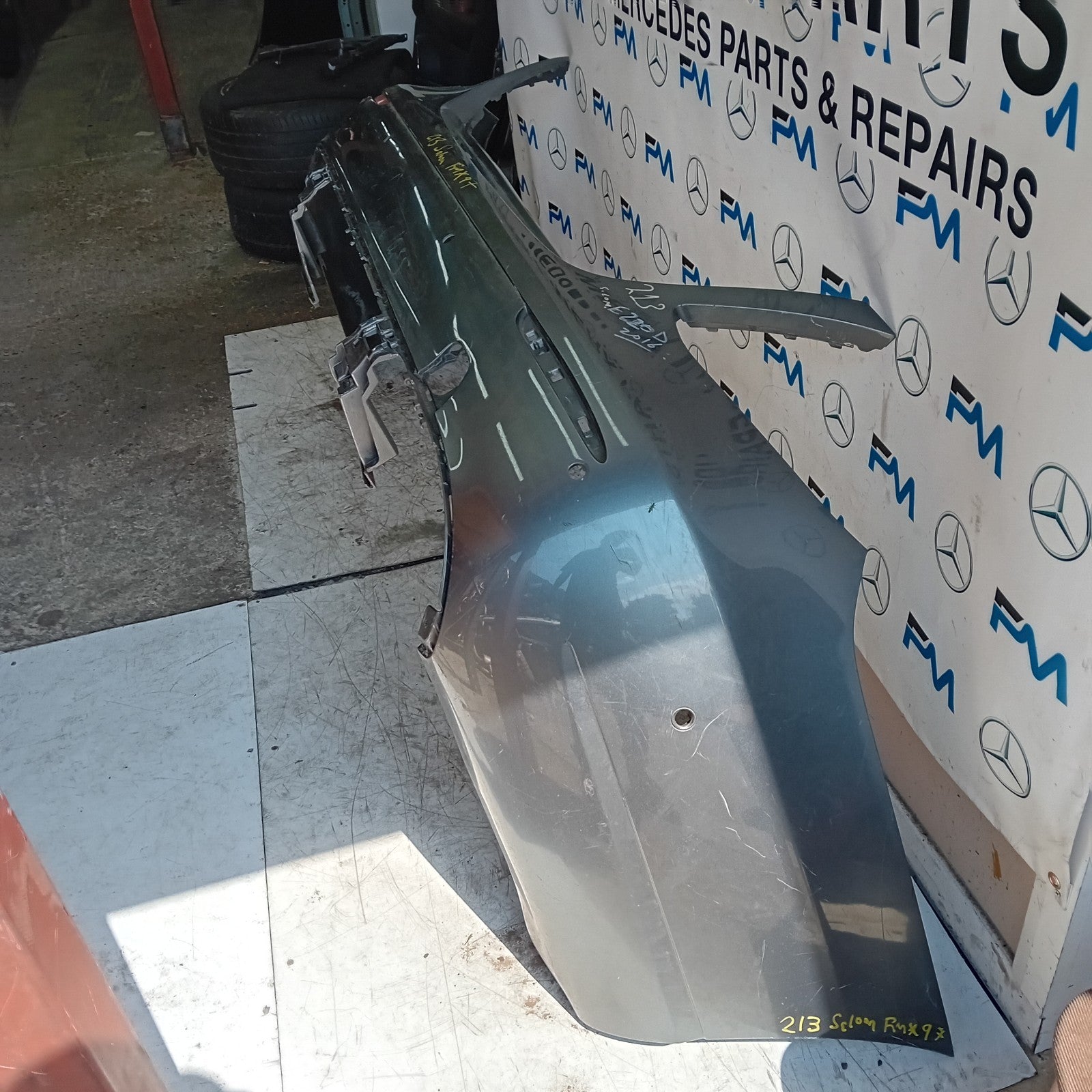 MERCEDES BENZ E-CLASS W213 SALOON GREY REAR BUMPER 2016 ON A2138850025 FMX97