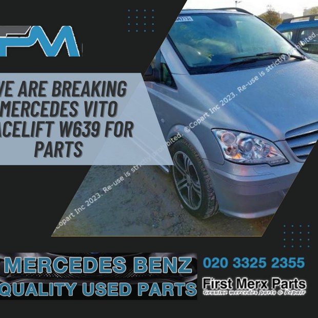 MERCEDES BENZ VITO W639 / AIR BAGS ( STEERING WHEEL, KNEE, ROOF )