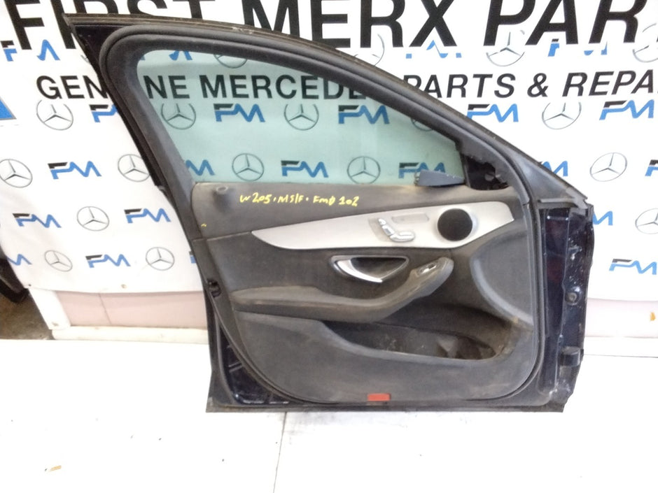 MERCEDES C-CLASS W205 PASSENGER SIDE FRONT DOOR N/S/F COMPLETE BLUE FMD102