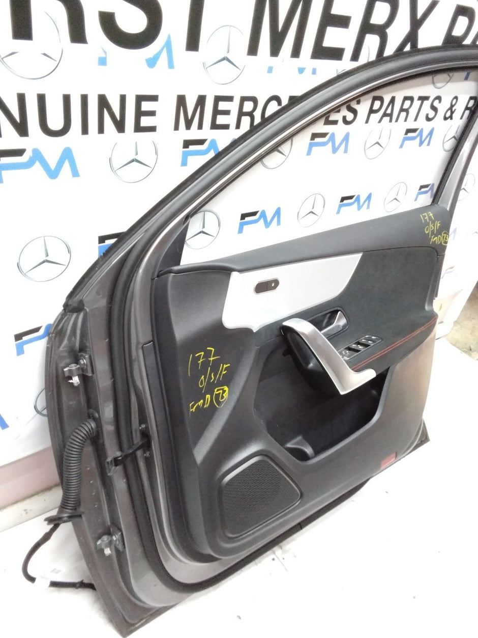 MERCEDES BENZ A-CLASS W177 DRIVER SIDE FRONT DOOR O/S/F COMPLETE GREY FMD73