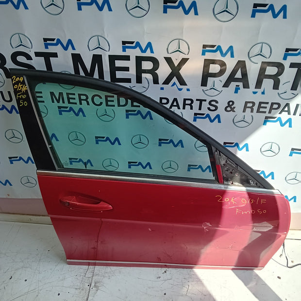 MERCEDES-BENZ C-CLASS W204 DRIVER SIDE FRONT DOOR O/S/F COMPLETE RED FMD50