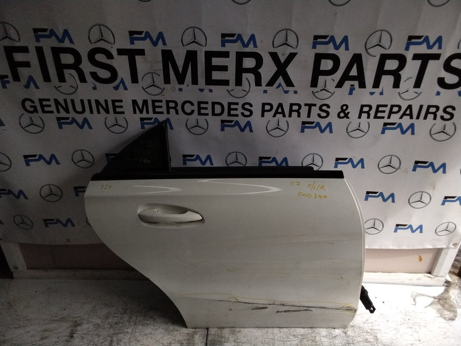 MERCEDES CLA W117 SLN DRIVER REAR DOOR OSR WHITE 2013-19 COMPLETE FMD340