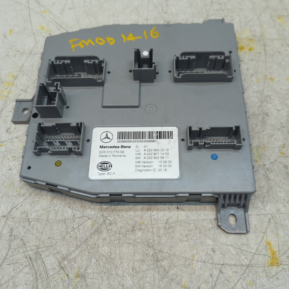 MERCEDES S-CLASS REAR SAM CONTROL MODULE W222 A2229006212 2016 FM001416