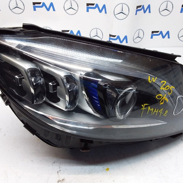 2018 MERCEDES C-CLASS W205 O/S Driver HEADLIGHT A2059061606 FMH48 MULTIBEAM