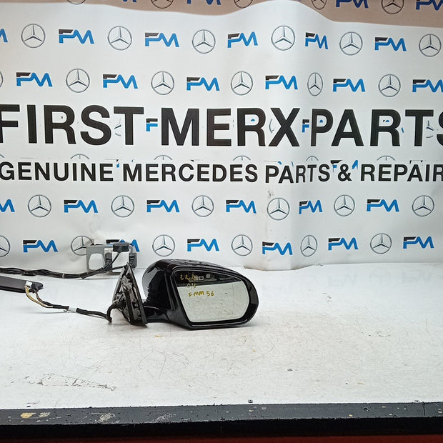 MERCEDES S-CLASS W222 DRIVER WING MIRROR OS BLACK A2228101616 2014 PL FMM56