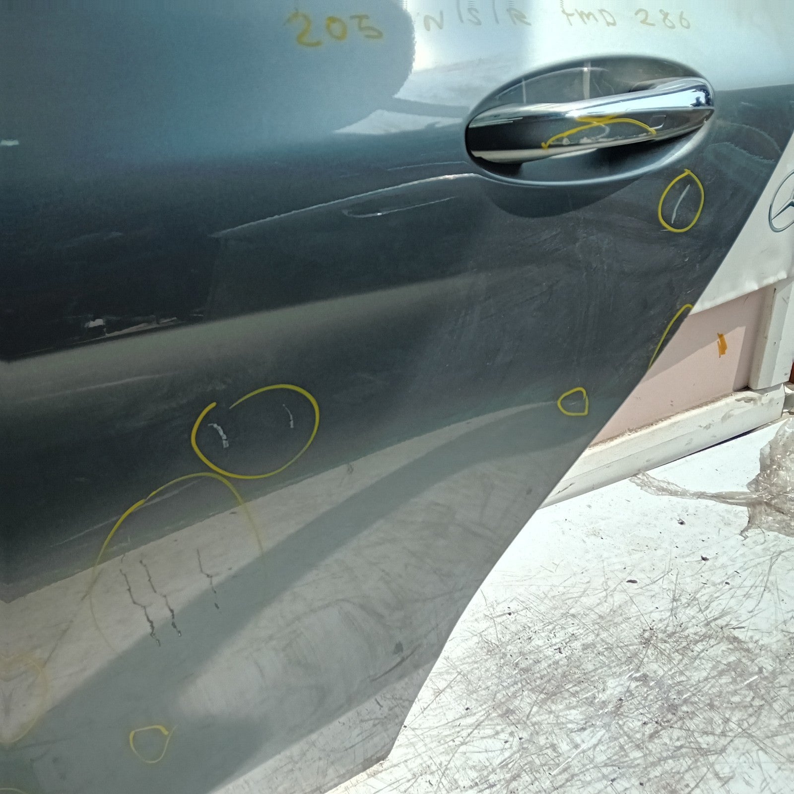 MEECEDES C-CLASS W205 SLN PASSENGER REAR DOOR NSR 2014 ON GREY FMD286