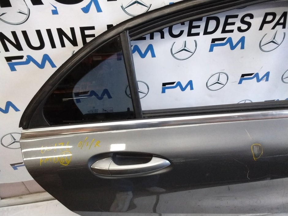 MERCEDES BENZ A-CLASS W176 DRIVER SIDE REAR DOOR O/S/R COMPLETE GREY FMD66 
