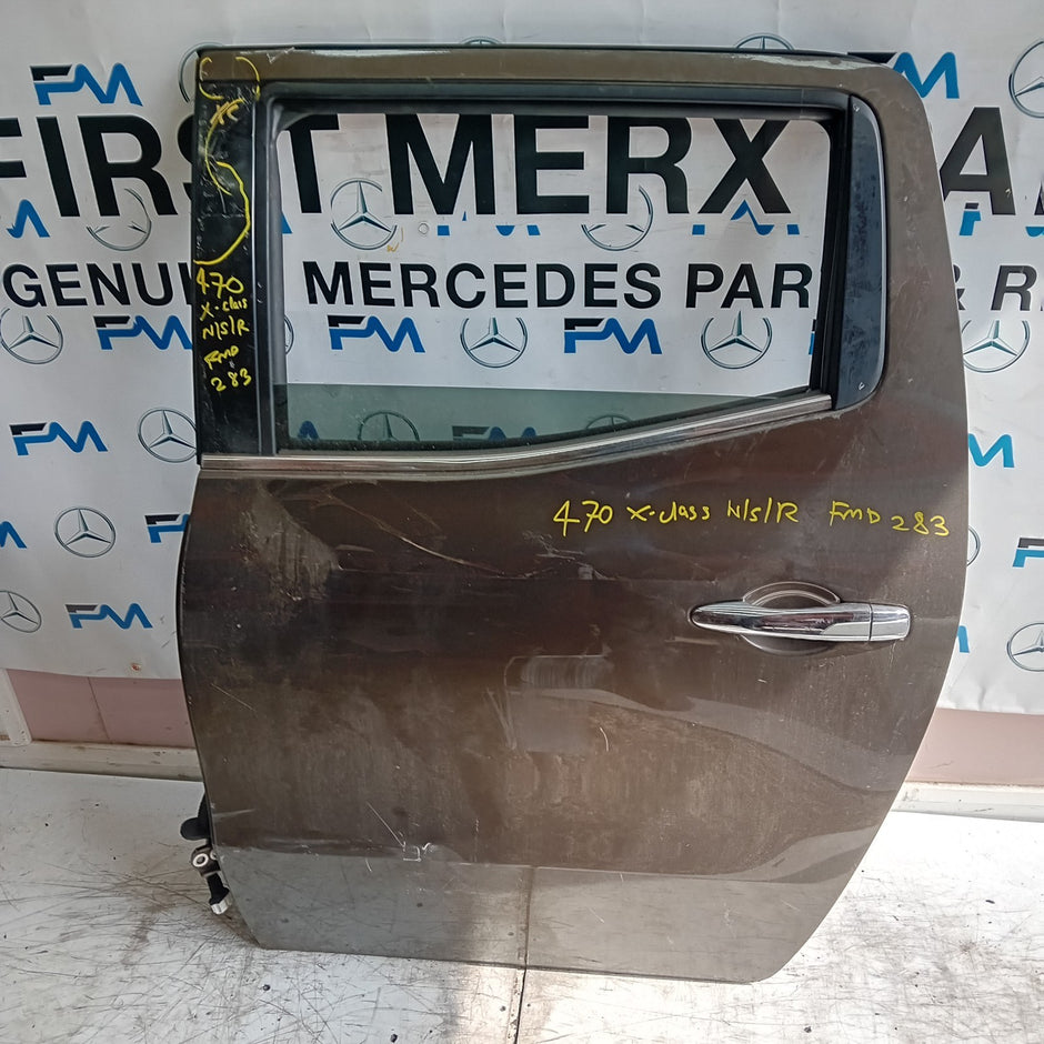 MEECEDES X-CLASS W470 PASSENGER SIDE REAR DOOR NSR 2017-20 BROWN COMPLETE FMD283