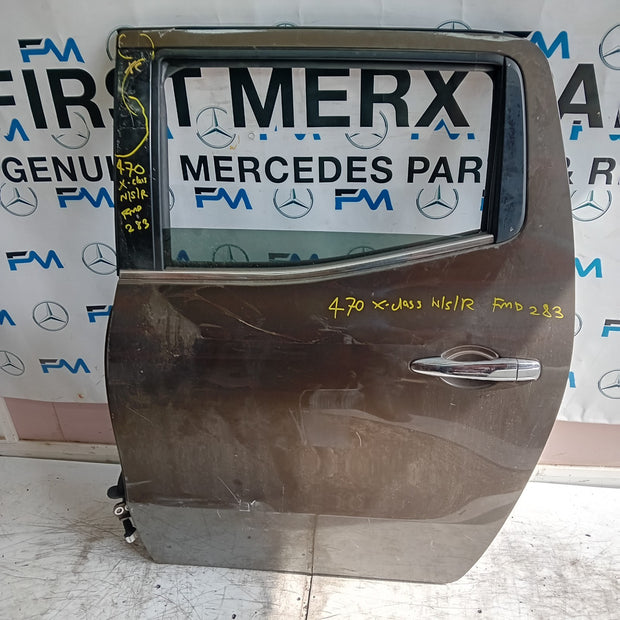 MEECEDES X-CLASS W470 PASSENGER SIDE REAR DOOR NSR 2017-20 BROWN COMPLETE FMD283