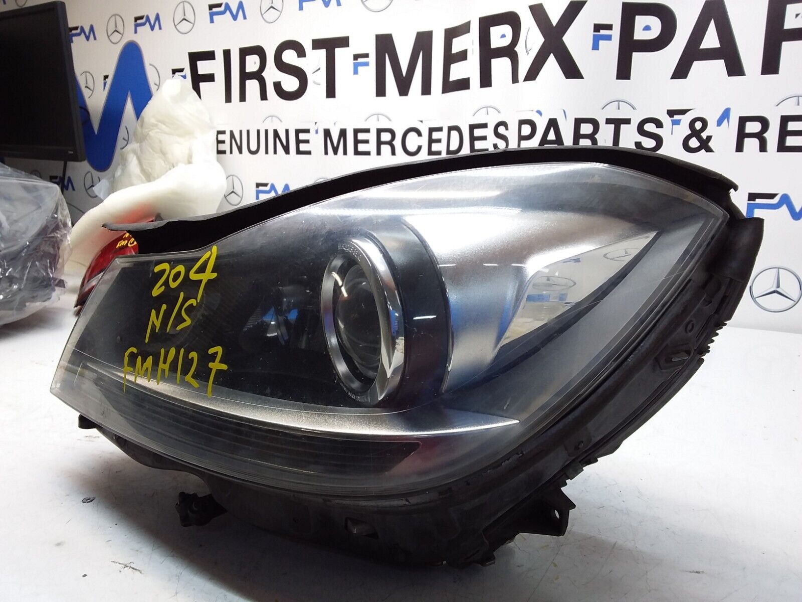 2011 MERCEDES C-CLASS W204 HEADLIGHT PASSENGER NS A2048204539 FMH127