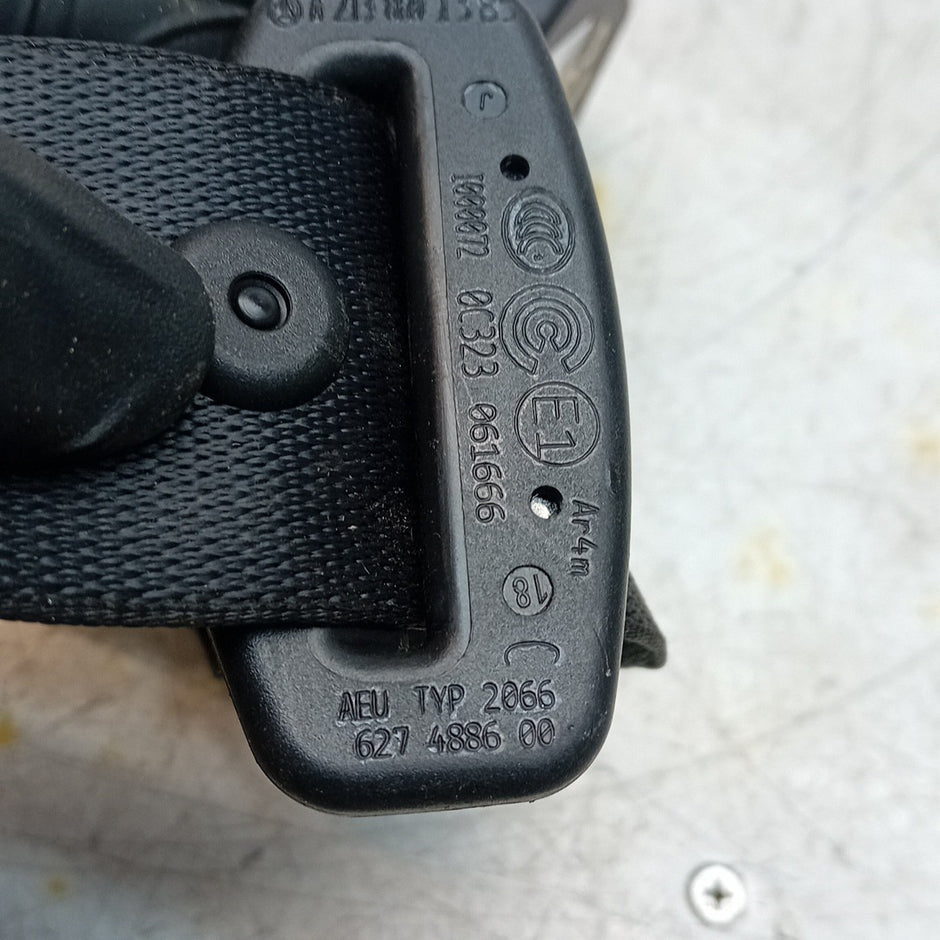 MERCEDES E-CLASS W213 CENTRE SIDE SEAT BELT BLACK A2138601385 2016 FM001386
