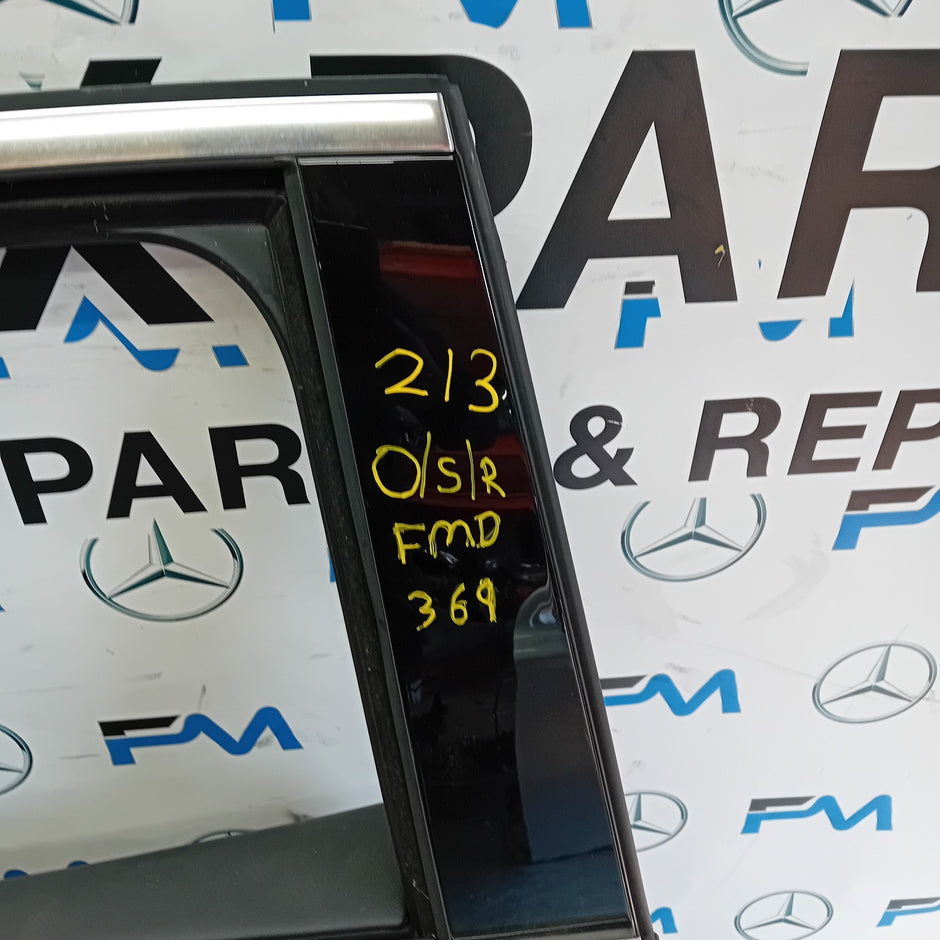 MERCEDES E-CLASS W213 SLN DRIVER REAR DOOR OSR BLACK 2016 ON COMPLETE FMD369