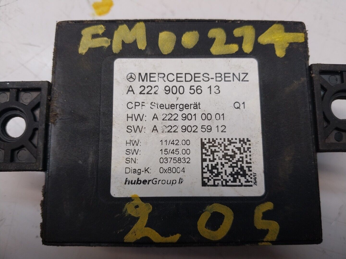 MERCEDES C CLASS CAMERA REAR CONTROL MODULE ECU A2229005613 2014-2021 FM00274